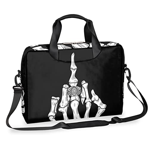 Skull Hand Rock N Roll Laptoptasche für 13-16 Zoll Skelett Totenkopf Laptop Schultertasche Aktentasche Messenger Tragetasche Tasche von TropicalLife