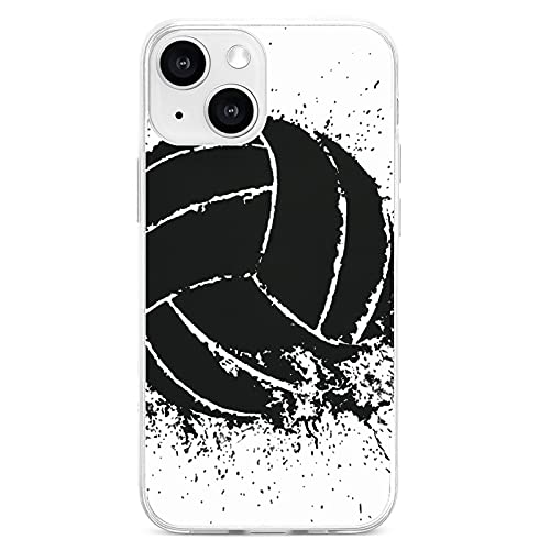 TropicalLife SEEKJOYS iPhone 13 Hülle Volleyball Muster 6,1 Zoll Klar Cover Stoßfest Fallschutz Hülle Flexibel TPU Nicht Gelb Kratzfest Handyhülle Slim Dünn, 6,1 Zoll 2021 von TropicalLife