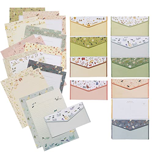 Trsnzul Briefpapier und Umschläge 90 Stück Briefumschlag Briefpapier Set Schreibpapier mit Umschlägen 30 Umschlägen, 60 Blätter Briefpapier, Briefpapiere und Briefumschlag Briefpapier mit Umschlag von Trsnzul