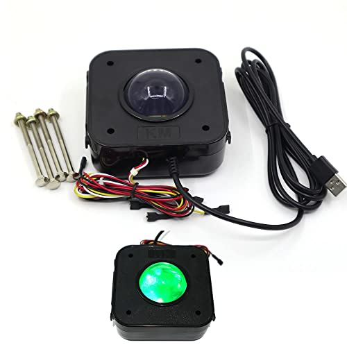 USB Arcade Game Trackball Maus beleuchtete LED rund 4,5 cm USB Anschluss Schrauben von TruBoost