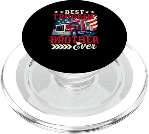 Best Truckin' Brother Ever Father's Day US Flag Trucker PopSockets PopGrip für MagSafe Best Truckin' Brother Ever Father's Day US Flag Trucker PopSockets PopGrip für MagSafe von Trucker Father's Day Costume