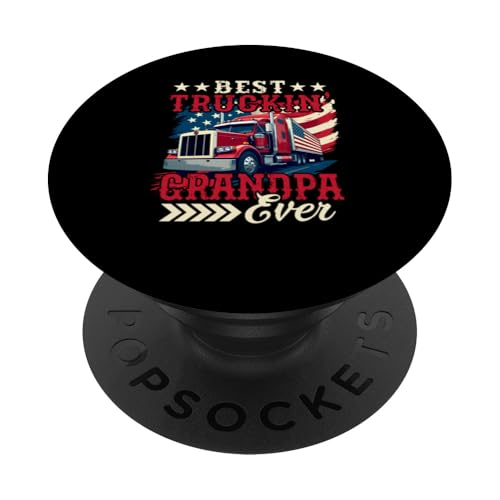 Best Truckin' Grandpa Ever Father's Day US Flag Trucker PopSockets Klebender PopGrip Best Truckin' Grandpa Ever Father's Day US Flag Trucker PopSockets Klebender PopGrip von Trucker Father's Day Costume