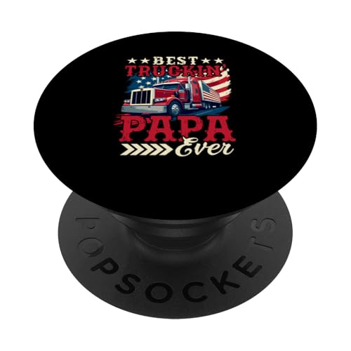 Best Truckin' Papa Ever Father's Day US Flag Trucker Driver PopSockets Klebender PopGrip Best Truckin' Papa Ever Father's Day US Flag Trucker Driver PopSockets Klebender PopGrip von Trucker Father's Day Costume