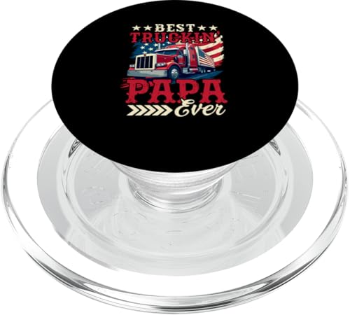 Best Truckin' Papa Ever Father's Day US Flag Trucker Driver PopSockets PopGrip für MagSafe Best Truckin' Papa Ever Father's Day US Flag Trucker Driver PopSockets PopGrip für MagSafe von Trucker Father's Day Costume