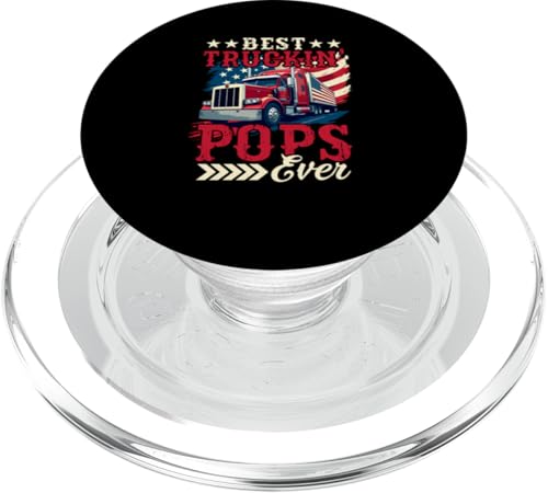 Best Truckin' Pops Ever Father's Day US Flag Trucker Driver PopSockets PopGrip für MagSafe Best Truckin' Pops Ever Father's Day US Flag Trucker Driver PopSockets PopGrip für MagSafe von Trucker Father's Day Costume