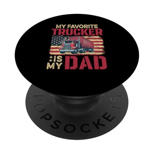 My Favorite Trucker Is My Dad Father's Day Family Proud Job PopSockets Klebender PopGrip My Favorite Trucker Is My Dad Father's Day Family Proud Job PopSockets Klebender PopGrip von Trucker Father's Day Costume