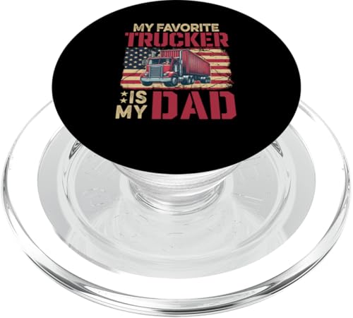 My Favorite Trucker Is My Dad Father's Day Family Proud Job PopSockets PopGrip für MagSafe My Favorite Trucker Is My Dad Father's Day Family Proud Job PopSockets PopGrip für MagSafe von Trucker Father's Day Costume