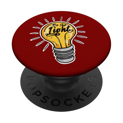 Glühbirne ist das Licht PopSockets Klebender PopGrip Glühbirne ist das Licht PopSockets Klebender PopGrip von True Believing Christian Tees