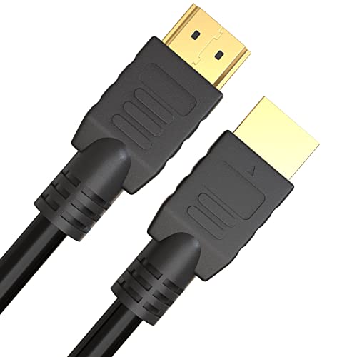 True HQ 5M HDMI-Kabel v1.4 High Speed Long Lead mit Ethernet ARC 3D | Full HD 1080P PS4 Xbox One Sky HD TV Laptop PC Monitor CCTV | schwarz & vergoldet von True HQ