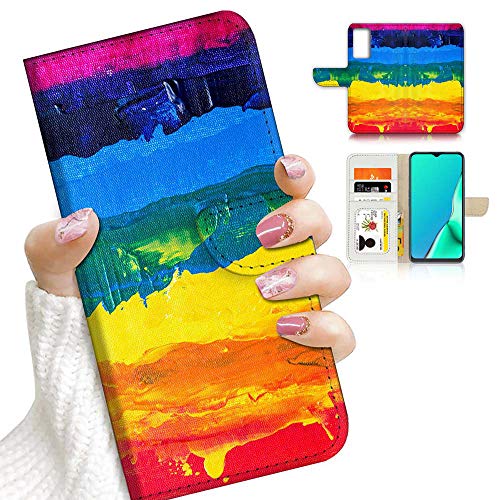 Schutzhülle für Samsung A52, Samsung Galaxy A52 4G & 5G, Design Flip Wallet Phone Case Cover, A23205 Rainbow Gay Pride 23205 von True Love Jewellery Pty Ltd