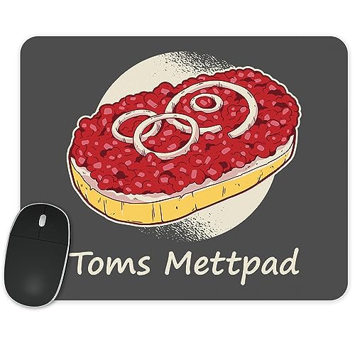 True Statements Mousepad Mettpad - personalisiert mit Wunsch-Name - lustiges Mauspad mit Spruch 230x190mm weich von True Statements