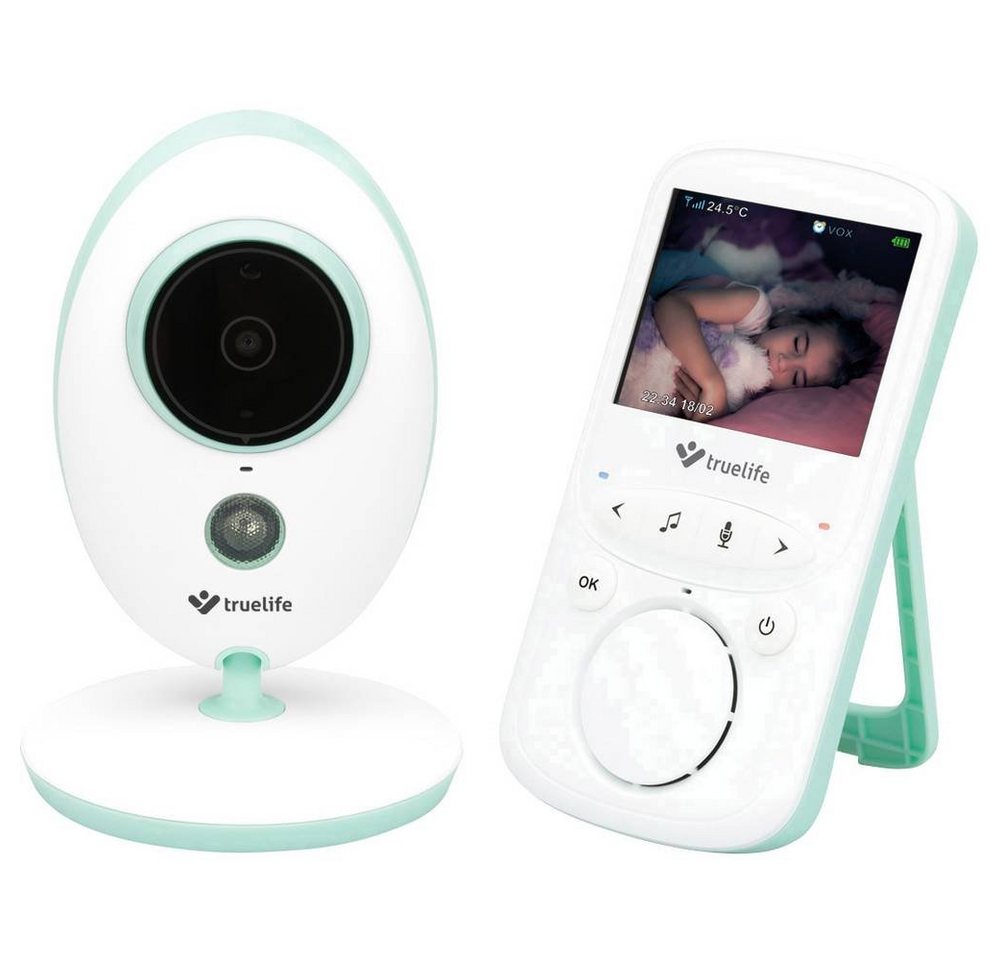 TrueLife Babyphone Babyphone mit Kamera, Akku-Ladefunktion, Gegensprechfunktion, Nachtsichtfunktion von TrueLife