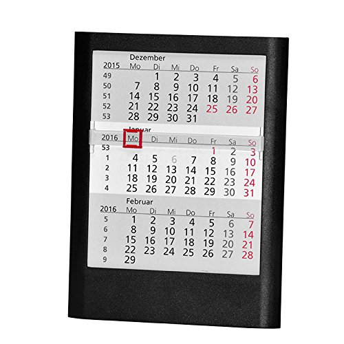 Truento 3-Monats-Tischkalender für 2 Jahre (2024 & 2025) - schwarz von Truento