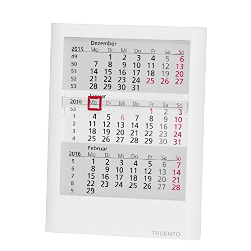 Truento 3-Monats-Tischkalender für 2 Jahre (2024 & 2025) - weiß von Truento