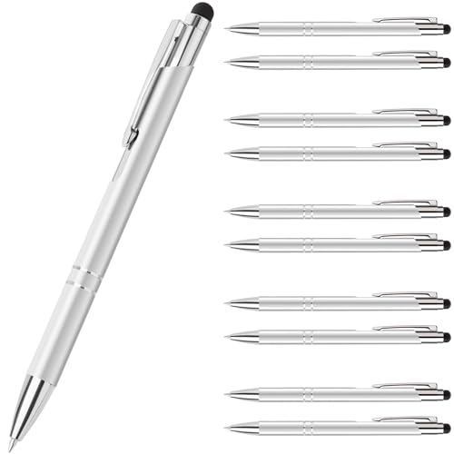 Truevaste 100er Set Druckkugelschreiber, Hochwertige 0.7mm Ergonomisch Kugelschreiber mit Metallgehäuse, Klick-Kugelschreiber, Ball point Pen für Flüssiges Schreiben, Blau Öltinte, Silbernes Gehäuse Truevaste 100er Set Druckkugelschreiber, Hochwertige 0.7mm Ergonomisch Kugelschreiber mit Metallgehäuse, Klick-Kugelschreiber, Ball point Pen für Flüssiges Schreiben, Blau Öltinte, Silbernes Gehäuse von Truevaste