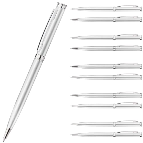 Truevaste 80er Set Kugelschreiber Set, 0.7mm Hochwertige Druckkugelschreiber mit Metallgehäuse & Ergonomischm Drehmechanismus, Ball point Pen für Perfektes Schreiben, Blau Öltinte, Silber Gehäuse Truevaste 80er Set Kugelschreiber Set, 0.7mm Hochwertige Druckkugelschreiber mit Metallgehäuse & Ergonomischm Drehmechanismus, Ball point Pen für Perfektes Schreiben, Blau Öltinte, Silber Gehäuse von Truevaste