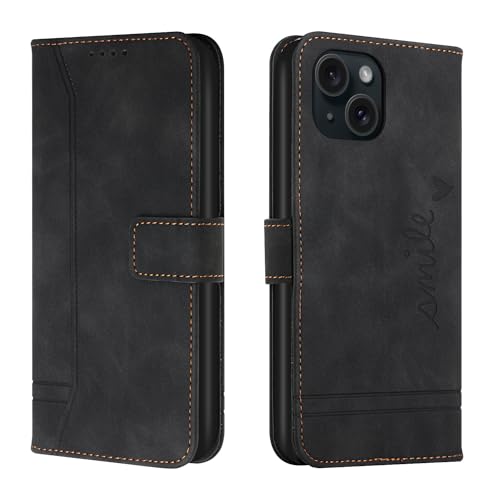 Trugox Handyhülle für Apple iPhone 15 Plus Hülle Klappbar Klapphülle mit Kartenfach Handytasche Handy Schutzhülle Tasche Leder Wallet Flip Case Slim Book Cover - Schwarz Trugox Handyhülle für Apple iPhone 15 Plus Hülle Klappbar Klapphülle mit Kartenfach Handytasche Handy Schutzhülle Tasche Leder Wallet Flip Case Slim Book Cover - Schwarz von Trugox