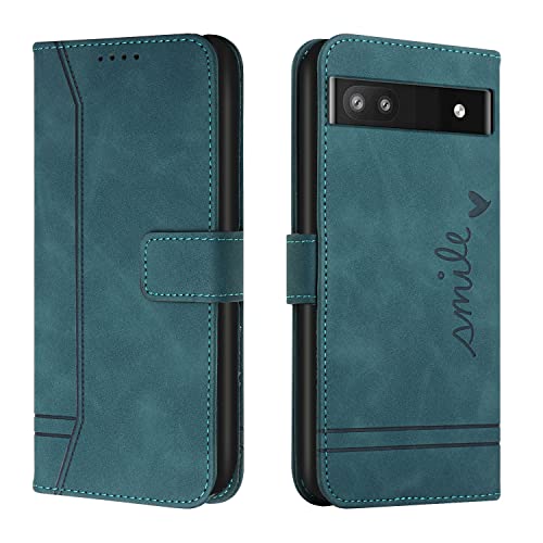 Trugox Handyhülle für Google Pixel 6a 5G Hülle Klappbar Klapphülle Totemblume mit Kartenfach Handytasche Handy Schutzhülle Tasche Leder Wallet Flip Case Book Cover - Blaugrün Trugox Handyhülle für Google Pixel 6a 5G Hülle Klappbar Klapphülle Totemblume mit Kartenfach Handytasche Handy Schutzhülle Tasche Leder Wallet Flip Case Book Cover - Blaugrün von Trugox