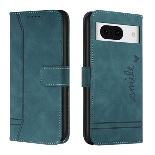 Trugox Handyhülle für Google Pixel 8 5G Hülle Klappbar Klapphülle mit Kartenfach Handytasche Handy Schutzhülle Tasche Leder Wallet Flip Case Slim Book Cover - Blaugrün Trugox Handyhülle für Google Pixel 8 5G Hülle Klappbar Klapphülle mit Kartenfach Handytasche Handy Schutzhülle Tasche Leder Wallet Flip Case Slim Book Cover - Blaugrün von Trugox
