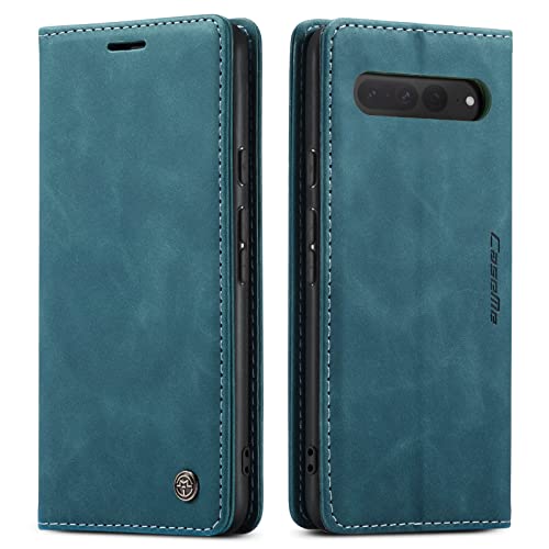 Trugox Handyhülle für Google Pixel 8 5G Hülle Klappbar Klapphülle mit Kartenfach Handytasche Schutzhülle Handy Tasche Leder Geldfach Wallet Flip Case Book Cover - Blau von Trugox