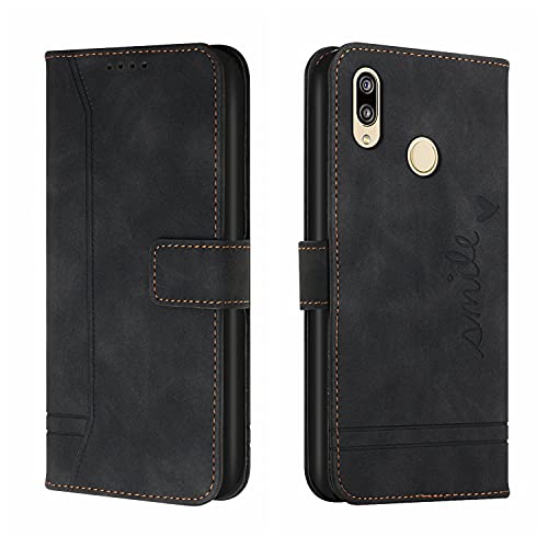 Trugox Handyhülle für Huawei P20 Lite Hülle Klappbar Klapphülle mit Kartenfach Handytasche Handy Schutzhülle Tasche Leder Wallet Flip Case Slim Book Cover - Schwarz von Trugox