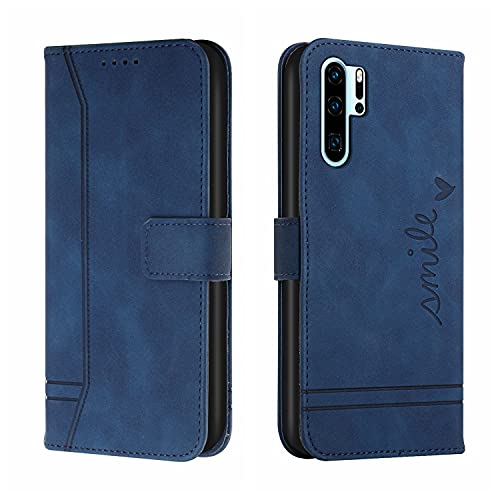 Trugox Handyhülle für Huawei P30 Pro Hülle Klappbar Klapphülle mit Kartenfach Handytasche Handy Schutzhülle Tasche Leder Wallet Flip Case Slim Book Cover - Blau von Trugox