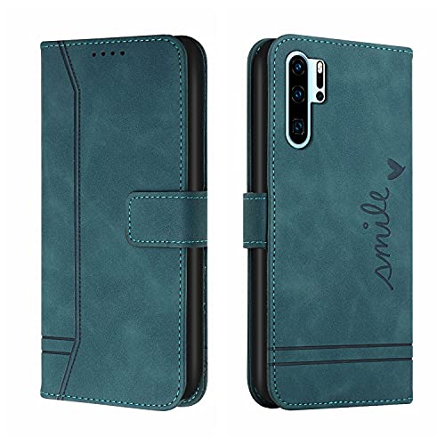 Trugox Handyhülle für Huawei P30 Pro Hülle Klappbar Klapphülle mit Kartenfach Handytasche Handy Schutzhülle Tasche Leder Wallet Flip Case Slim Book Cover - Blaugrün Trugox Handyhülle für Huawei P30 Pro Hülle Klappbar Klapphülle mit Kartenfach Handytasche Handy Schutzhülle Tasche Leder Wallet Flip Case Slim Book Cover - Blaugrün von Trugox