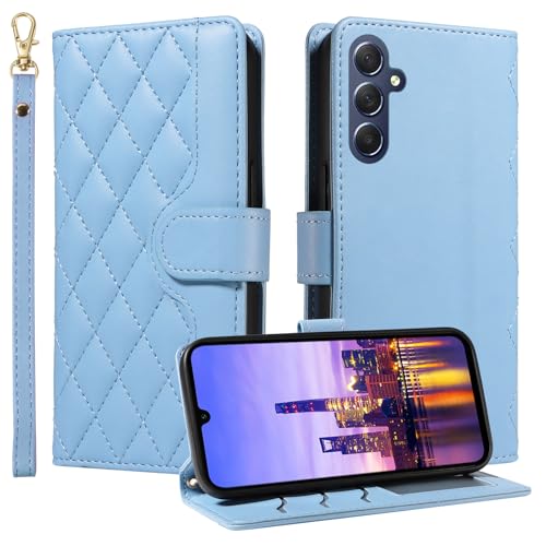 Trugox Handyhülle für Samsung Galaxy A16 4G 5G Hülle Klappbar Klapphülle Kariert mit Kartenfach Handytasche Schutzhülle Handy Tasche Leder Wallet Flip Case Cover - Blau Trugox Handyhülle für Samsung Galaxy A16 4G 5G Hülle Klappbar Klapphülle Kariert mit Kartenfach Handytasche Schutzhülle Handy Tasche Leder Wallet Flip Case Cover - Blau von Trugox
