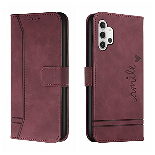 Trugox Handyhülle für Samsung Galaxy A32 5G Hülle Klappbar Klapphülle mit Kartenfach Handytasche Handy Schutzhülle Tasche Leder Wallet Flip Case Slim Book Cover - Bordeauxrot Trugox Handyhülle für Samsung Galaxy A32 5G Hülle Klappbar Klapphülle mit Kartenfach Handytasche Handy Schutzhülle Tasche Leder Wallet Flip Case Slim Book Cover - Bordeauxrot von Trugox