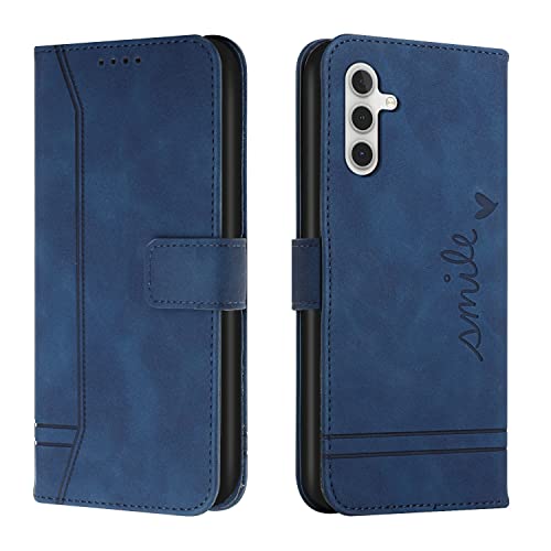 Trugox Handyhülle für Samsung Galaxy A54 5G Hülle Klappbar Klapphülle mit Kartenfach Handytasche Handy Schutzhülle Tasche Leder Wallet Flip Case Slim Book Cover - Blau von Trugox