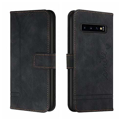 Trugox Handyhülle für Samsung Galaxy S10 Hülle Klappbar Klapphülle mit Kartenfach Handytasche Handy Schutzhülle Tasche Leder Wallet Flip Case Slim Book Cover - Schwarz Trugox Handyhülle für Samsung Galaxy S10 Hülle Klappbar Klapphülle mit Kartenfach Handytasche Handy Schutzhülle Tasche Leder Wallet Flip Case Slim Book Cover - Schwarz von Trugox