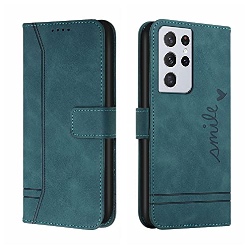 Trugox Handyhülle für Samsung Galaxy S21 Ultra Hülle Klappbar Klapphülle mit Kartenfach Handytasche Handy Schutzhülle Tasche Leder Wallet Flip Case Slim Book Cover - Blaugrün Trugox Handyhülle für Samsung Galaxy S21 Ultra Hülle Klappbar Klapphülle mit Kartenfach Handytasche Handy Schutzhülle Tasche Leder Wallet Flip Case Slim Book Cover - Blaugrün von Trugox