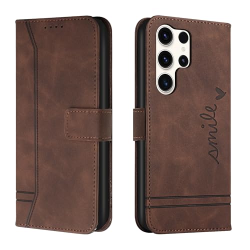Trugox Handyhülle für Samsung Galaxy S24 Ultra Hülle Klappbar Klapphülle mit Kartenfach Handytasche Handy Schutzhülle Tasche Leder Wallet Flip Case Slim Book Cover - Braun Trugox Handyhülle für Samsung Galaxy S24 Ultra Hülle Klappbar Klapphülle mit Kartenfach Handytasche Handy Schutzhülle Tasche Leder Wallet Flip Case Slim Book Cover - Braun von Trugox