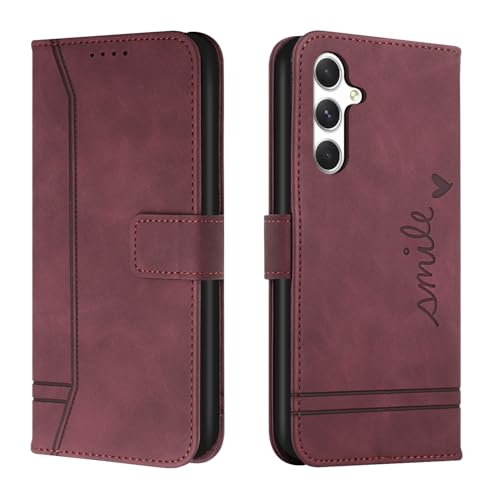 Trugox Handyhülle für Samsung Galaxy S25 5G Hülle Klappbar Klapphülle mit Kartenfach Handytasche Handy Schutzhülle Tasche Leder Wallet Flip Case Slim Book Cover - Bordeauxrot Trugox Handyhülle für Samsung Galaxy S25 5G Hülle Klappbar Klapphülle mit Kartenfach Handytasche Handy Schutzhülle Tasche Leder Wallet Flip Case Slim Book Cover - Bordeauxrot von Trugox