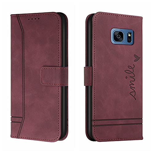 Trugox Handyhülle für Samsung Galaxy S7 Edge / G935 Hülle Klappbar Klapphülle mit Kartenfach Handytasche Handy Schutzhülle Tasche Leder Wallet Flip Case Slim Book Cover - Bordeauxrot Trugox Handyhülle für Samsung Galaxy S7 Edge / G935 Hülle Klappbar Klapphülle mit Kartenfach Handytasche Handy Schutzhülle Tasche Leder Wallet Flip Case Slim Book Cover - Bordeauxrot von Trugox