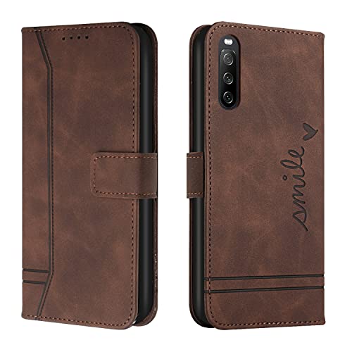 Trugox Handyhülle für Sony Xperia 10 IV 2022 Hülle Klappbar Klapphülle mit Kartenfach Handytasche Handy Schutzhülle Tasche Leder Wallet Flip Case Slim Book Cover - Braun Trugox Handyhülle für Sony Xperia 10 IV 2022 Hülle Klappbar Klapphülle mit Kartenfach Handytasche Handy Schutzhülle Tasche Leder Wallet Flip Case Slim Book Cover - Braun von Trugox