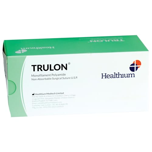 NAHT NICHT ASS. TRULON Kaliber 6/0, Kurve 3/8, Nadel 12 mm - 45 cm - blau NAHT NICHT ASS. TRULON Kaliber 6/0, Kurve 3/8, Nadel 12 mm - 45 cm - blau von Healthium
