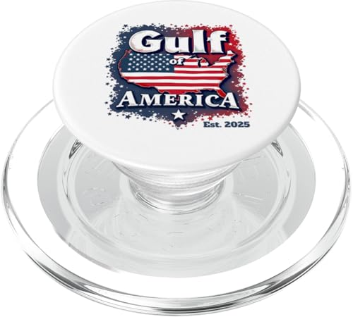Golf von USA Amerika Est 2025 Golf von US Amerika PopSockets PopGrip für MagSafe Golf von USA Amerika Est 2025 Golf von US Amerika PopSockets PopGrip für MagSafe von Trump Gulf Of USA Merch