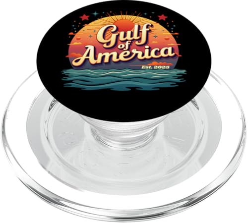 Golf von USA Amerika Ost 2025 Retro Golf von USA PopSockets PopGrip für MagSafe Golf von USA Amerika Ost 2025 Retro Golf von USA PopSockets PopGrip für MagSafe von Trump Gulf Of USA Merch