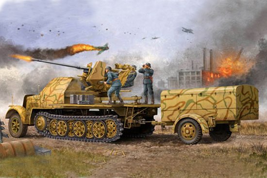 German 3,7cm Flak 37 auf Selbstfahrlafette Sd.Kfz. 7/2 late version German 3,7cm Flak 37 auf Selbstfahrlafette Sd.Kfz. 7/2 late version von Trumpeter