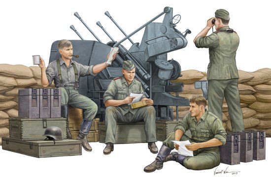 German Anti-Aircraft Gun Crew von Trumpeter