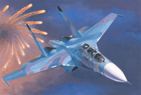 Russian Su-27UB Flanker C Fighter von Trumpeter