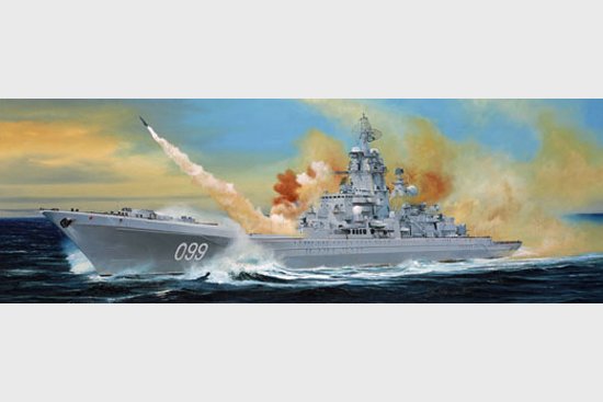 Russian battle cruiser Pyotr Velikiy Ex-Yuki Andropov von Trumpeter
