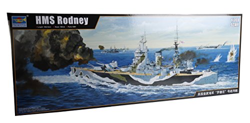Trumpeter TRU03709 3709 - Modellbausatz HMS Rodney, grau von Trumpeter