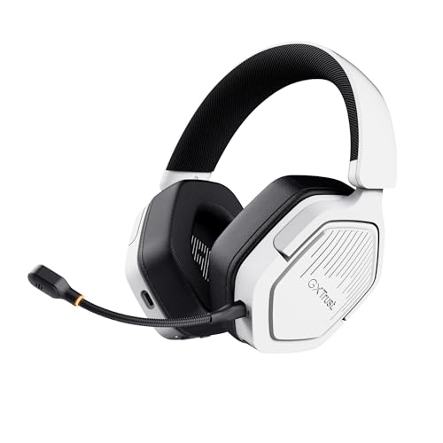 Trust GXT 1493W Ravox Gaming Headset Wireless Bluetooth + 2.4 GHz für PS5 PS4 Switch PC Mobile, 50mm Treiber, 70H Akkulaufzeit, Over-Ear Kopfhörer Kabellos Bluetooth mit Mikrofon, Weiß Trust GXT 1493W Ravox Gaming Headset Wireless Bluetooth + 2.4 GHz für PS5 PS4 Switch PC Mobile, 50mm Treiber, 70H Akkulaufzeit, Over-Ear Kopfhörer Kabellos Bluetooth mit Mikrofon, Weiß von Trust Gaming
