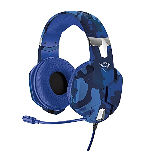 Trust Gaming 23249 Headset GXT 322D für PS4 und PS5 - Carus Kabelgebundene Gaming-Kopfhörer mit Flexiblem Mikrofon für Playstation 4 und 5 - Blau, Medium von Trust Gaming