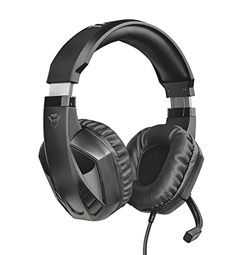 Trust Gaming 23373 Headset GXT 412 mit Mikrofon für PS4, PS5, PC, Nintendo Switch, Xbox Series X, Xbox One - Celaz Kabelgebundene Gaming-Kopfhörer mit Metallverstärkter Kopfbügel - Schwarz,25cm von Trust Gaming