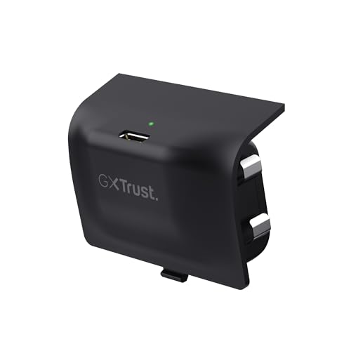 Trust Gaming GXT 246 Avado Xbox Controller Akku für Xbox Series X/S Konsole, Wiederaufladbarer Akku mit Ladekabel USB-C 3m, 20 Stunden Spielzeit, Ladegerät Gamepad Play and Charge Kit - Schwarz von Trust Gaming