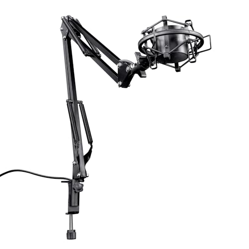 Trust Gaming GXT 253 Emita Mikrofon Arm, Mikrofonständer, Einstellbarer Tischarm, Integriertes 290 cm Kabel, Mic Stand, Elastische Halterung, Mikrofonarm für alle Gängigen Mikrofone - Schwarz Trust Gaming GXT 253 Emita Mikrofon Arm, Mikrofonständer, Einstellbarer Tischarm, Integriertes 290 cm Kabel, Mic Stand, Elastische Halterung, Mikrofonarm für alle Gängigen Mikrofone - Schwarz von Trust Gaming