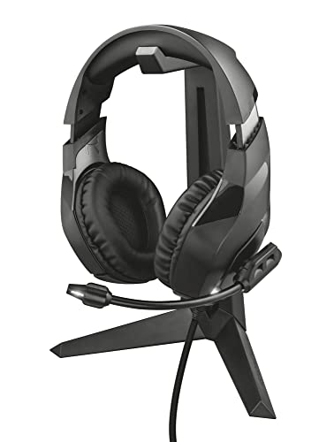 Trust Gaming GXT 260 Cendor Kopfhörer Ständer, Headset Halterung, Passend für Alle Headsets bis 24 cm, Kopfhörer Halter mit Gummioberfläche - Schwarz von Trust Gaming